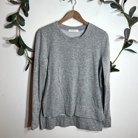 Gray Side Slit Sweatshirt - Picture 1 of 5